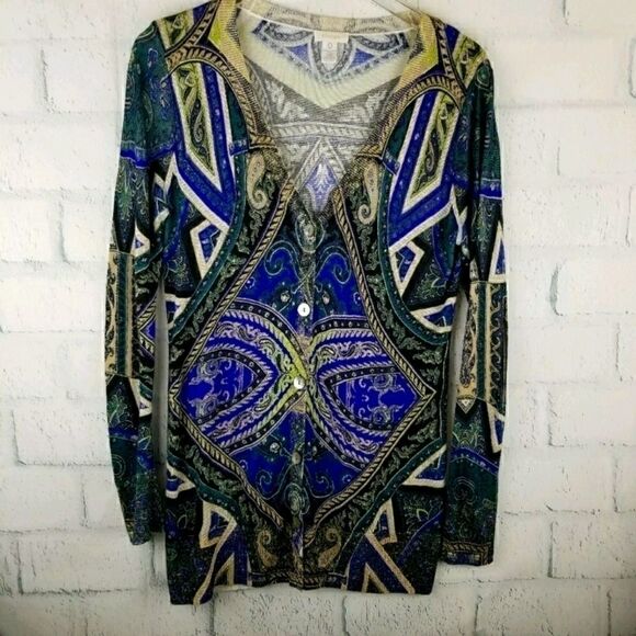 Chico's V-neck Cardigan Tunic. - Picture 1 of 7